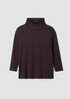Cozy Brushed Terry Hug Funnel Neck Long Top