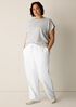 Slubby Organic Cotton Linen Full-Length Straight Pant