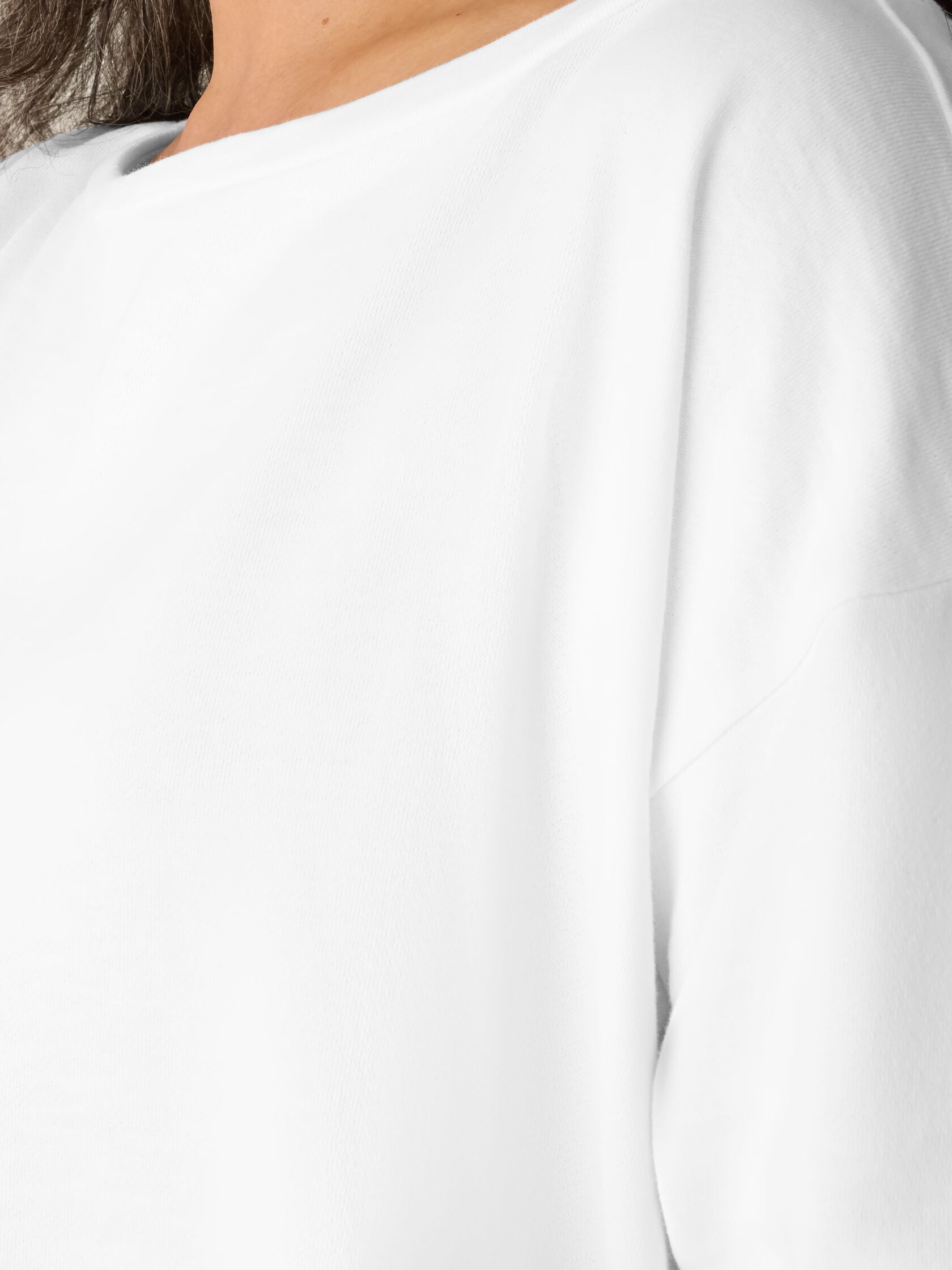 Garment-Dyed Organic Cotton Terry Bateau Neck Top