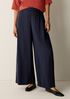 Silk Georgette Crepe Wide-Leg Pant