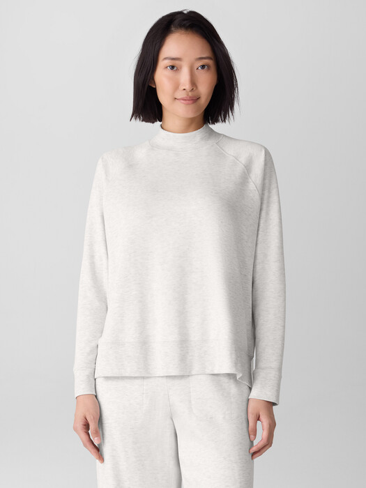 Cozy Brushed Terry Hug Mock Neck Top