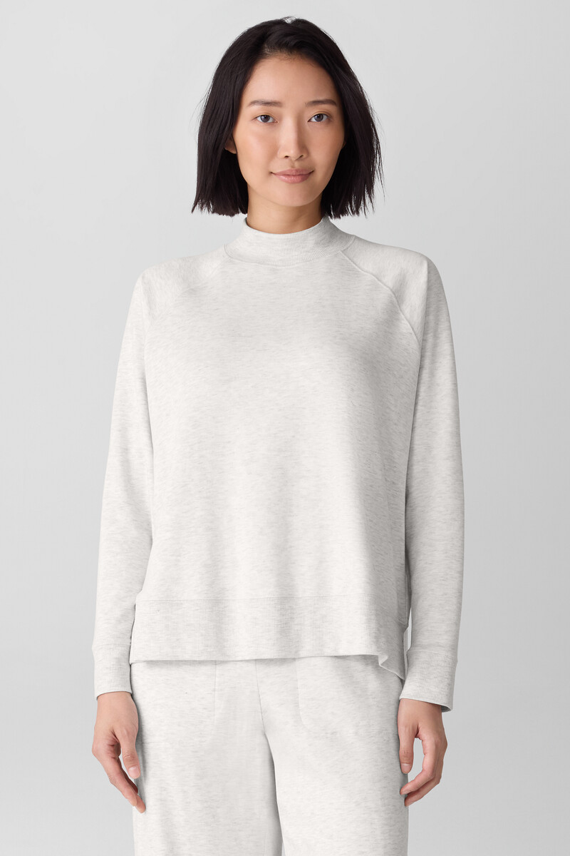 Cozy Brushed Terry Hug Mock Neck Top Cozy Brushed Terry Hug Mock Neck Top