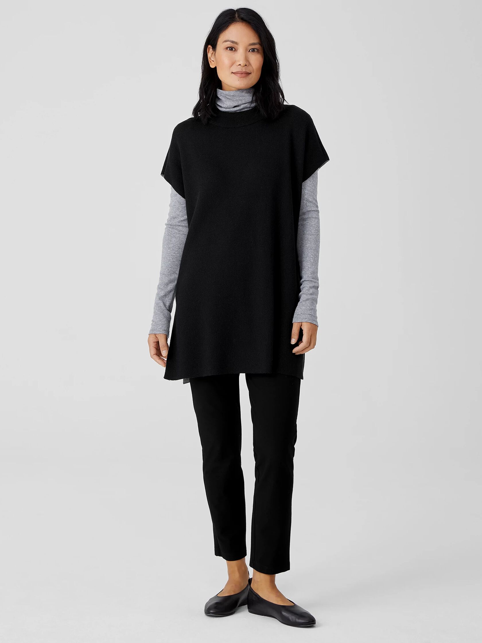 Peruvian Organic Cotton Blend Mock Neck Top