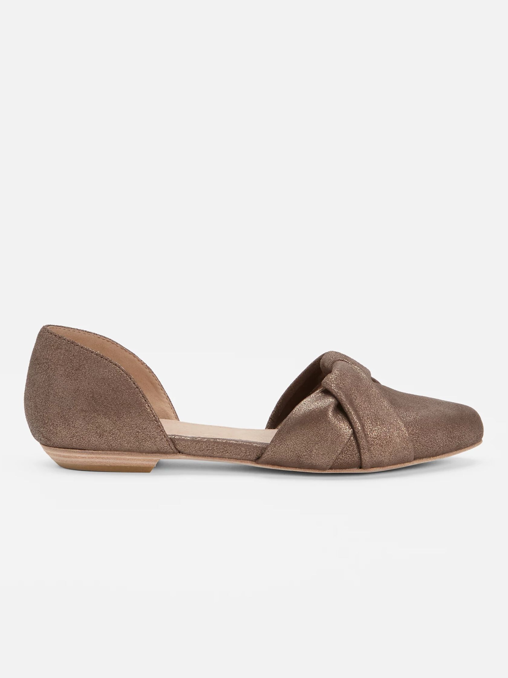 Fuller Metallic Suede d'Orsay Flat