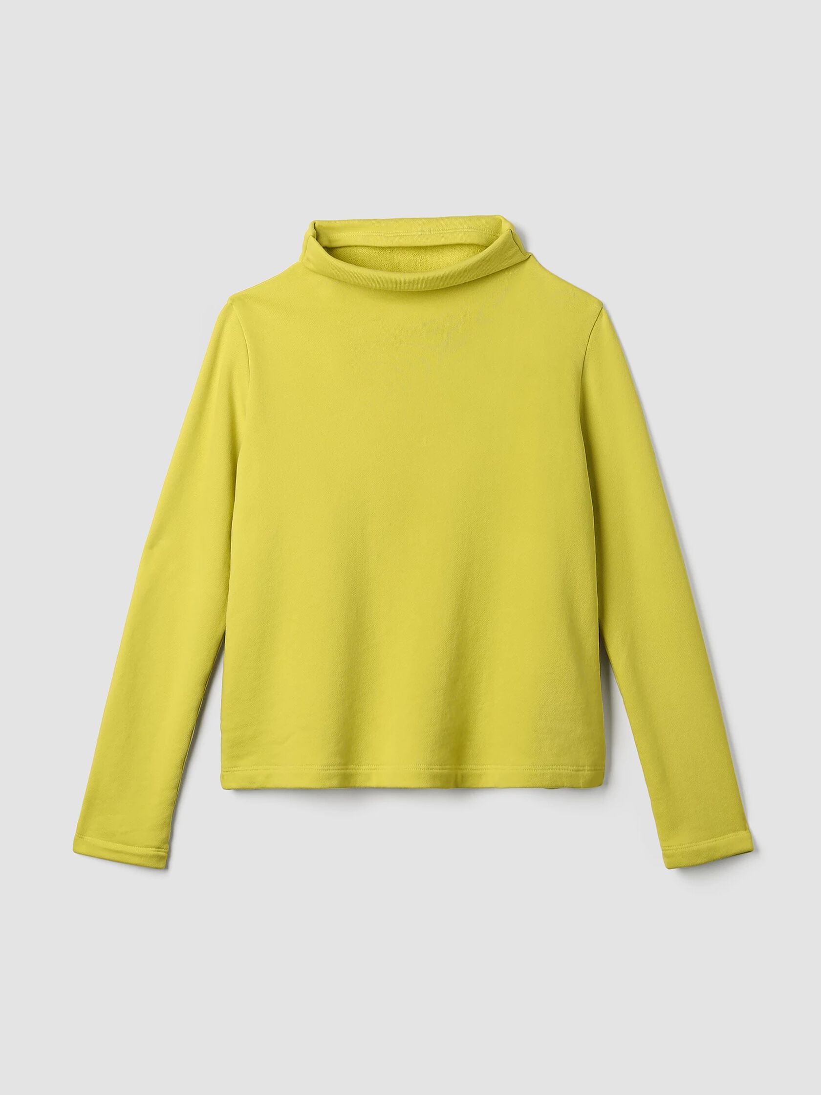 Organic Cotton French Terry Funnel Neck Top