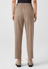 Soft Wool Flannel Pleated Tapered Pant