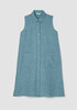 Washed Organic Linen Délavé Sleeveless Shirtdress