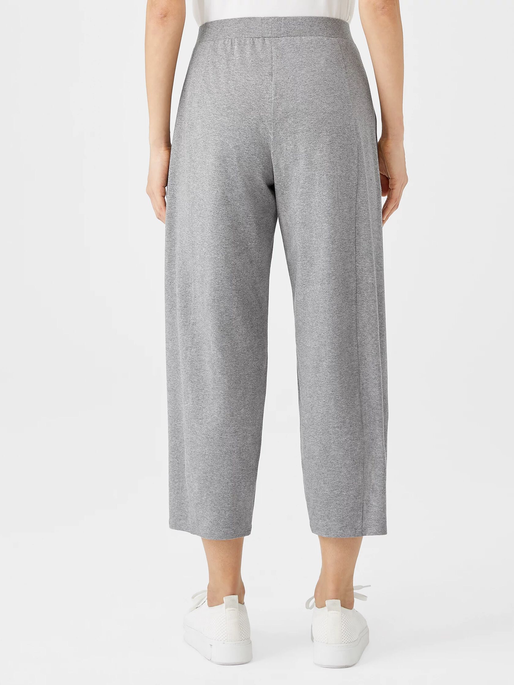 Heathered Organic Cotton Pleated Lantern Pant