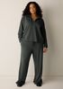 Cozy Brushed Terry Hug Split Neck Top