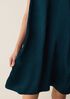 Textured Satin Round Neck Dress