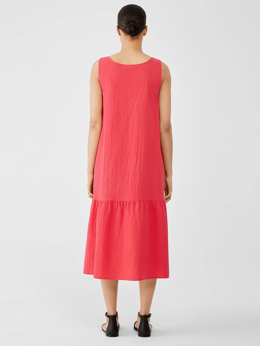 Organic Cotton Pucker Tiered Dress