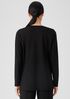 Stretch Jersey Knit V-Neck Top