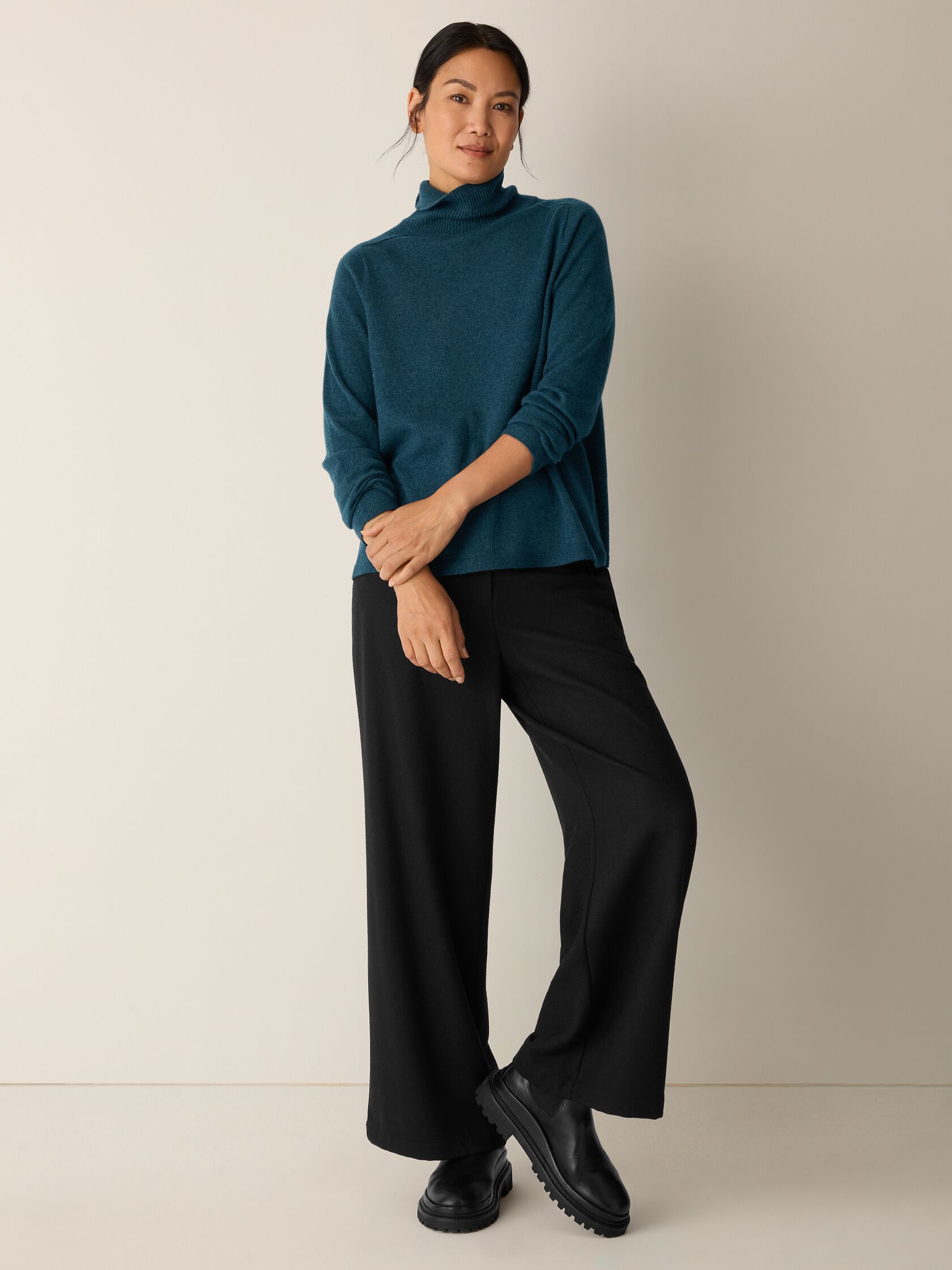 Italian Cashmere Turtleneck Top