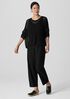 Organic Linen Cotton Cord Crew Neck Top