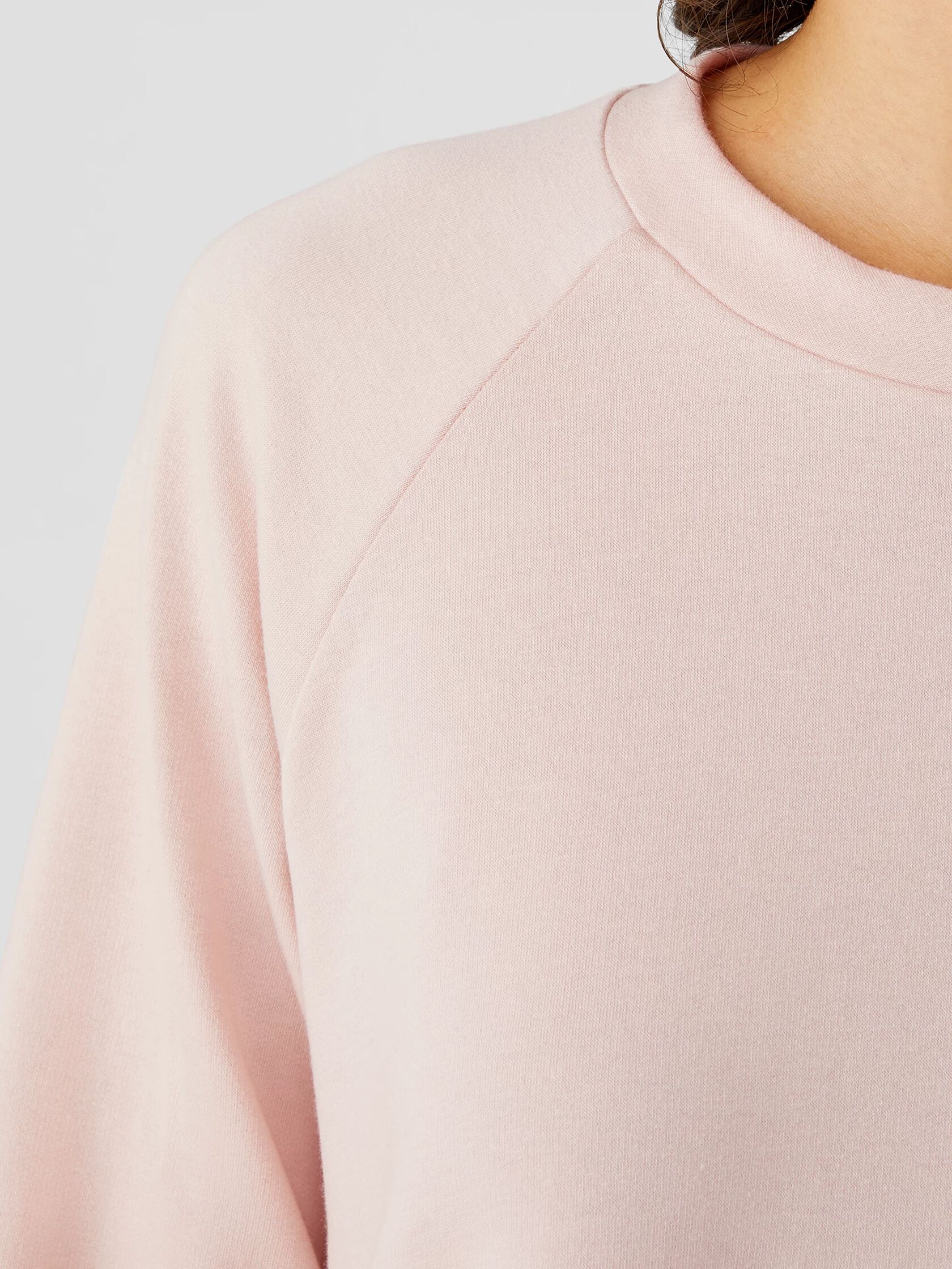 Cozy Brushed Terry Hug Raglan-Sleeve Top