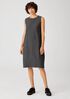 Washable Stretch Crepe Lantern Dress