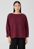 Lightweight Boiled Wool Bateau Neck Top in Regenerative Wool