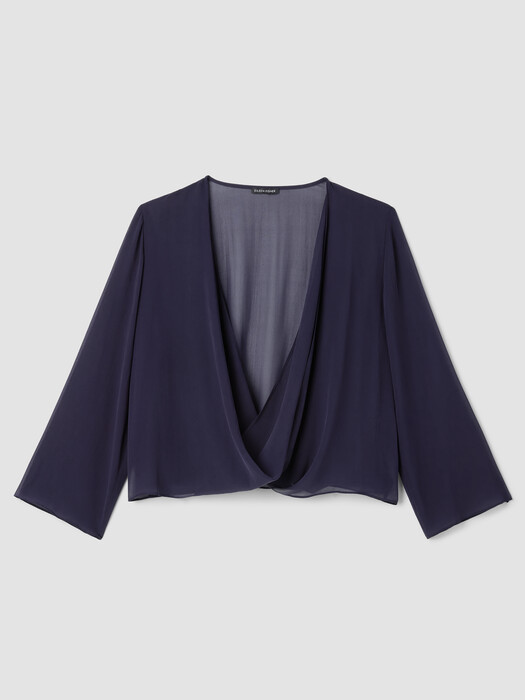 Sheer Silk Georgette Tie Jacket