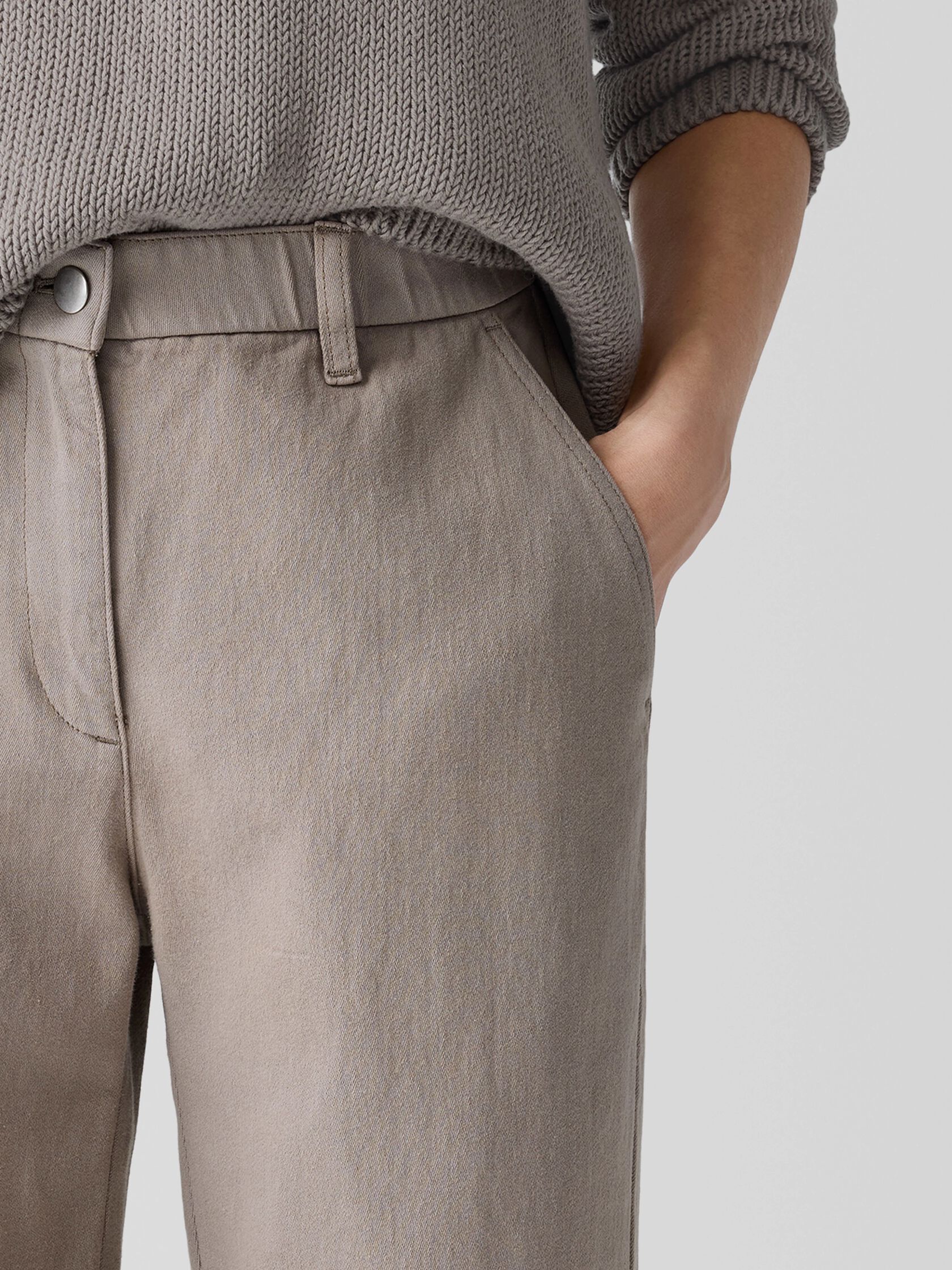 Garment-Dyed Utility Cotton Tapered Pant