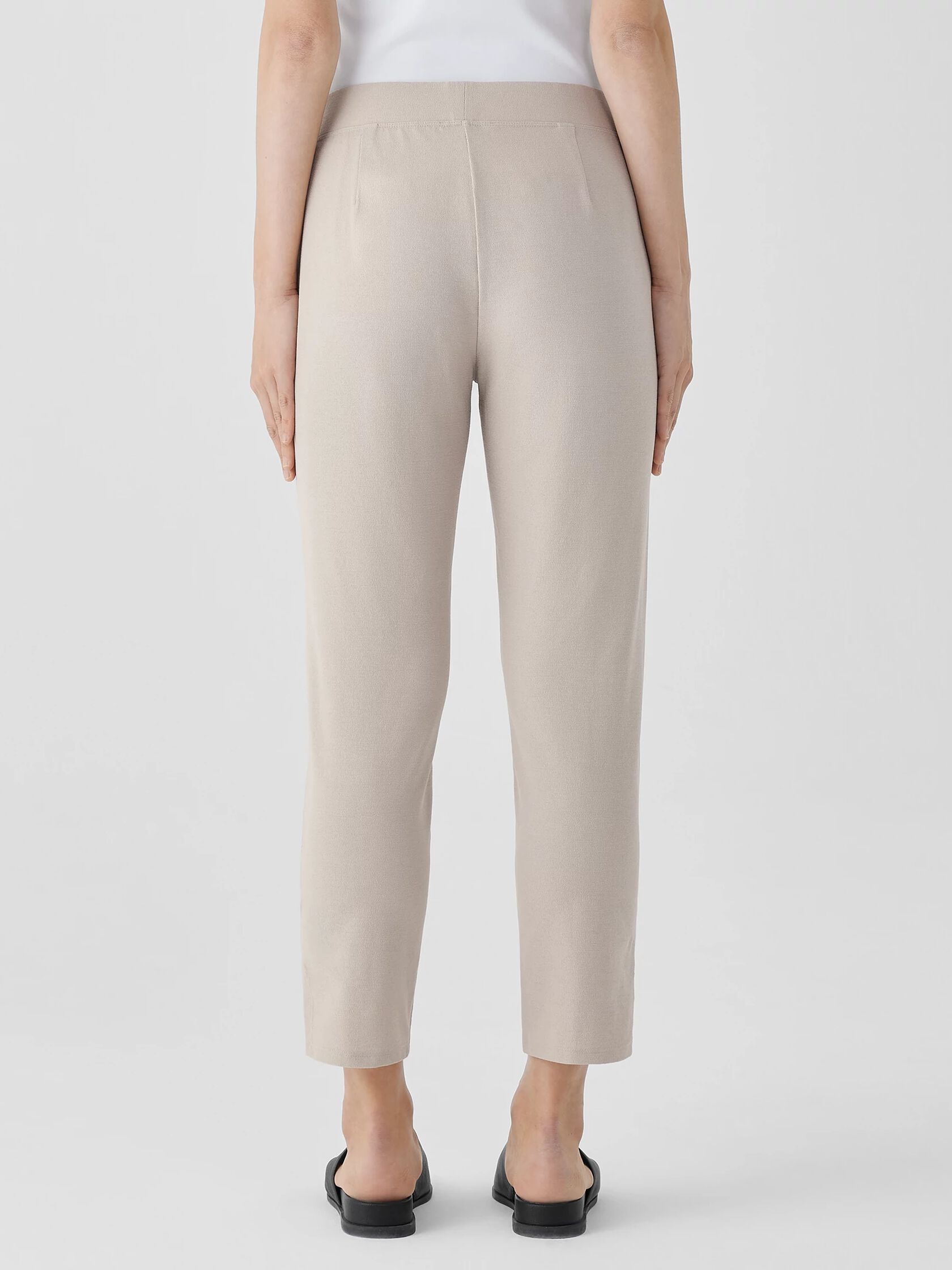 Washable Stretch Crepe Pant with Slits