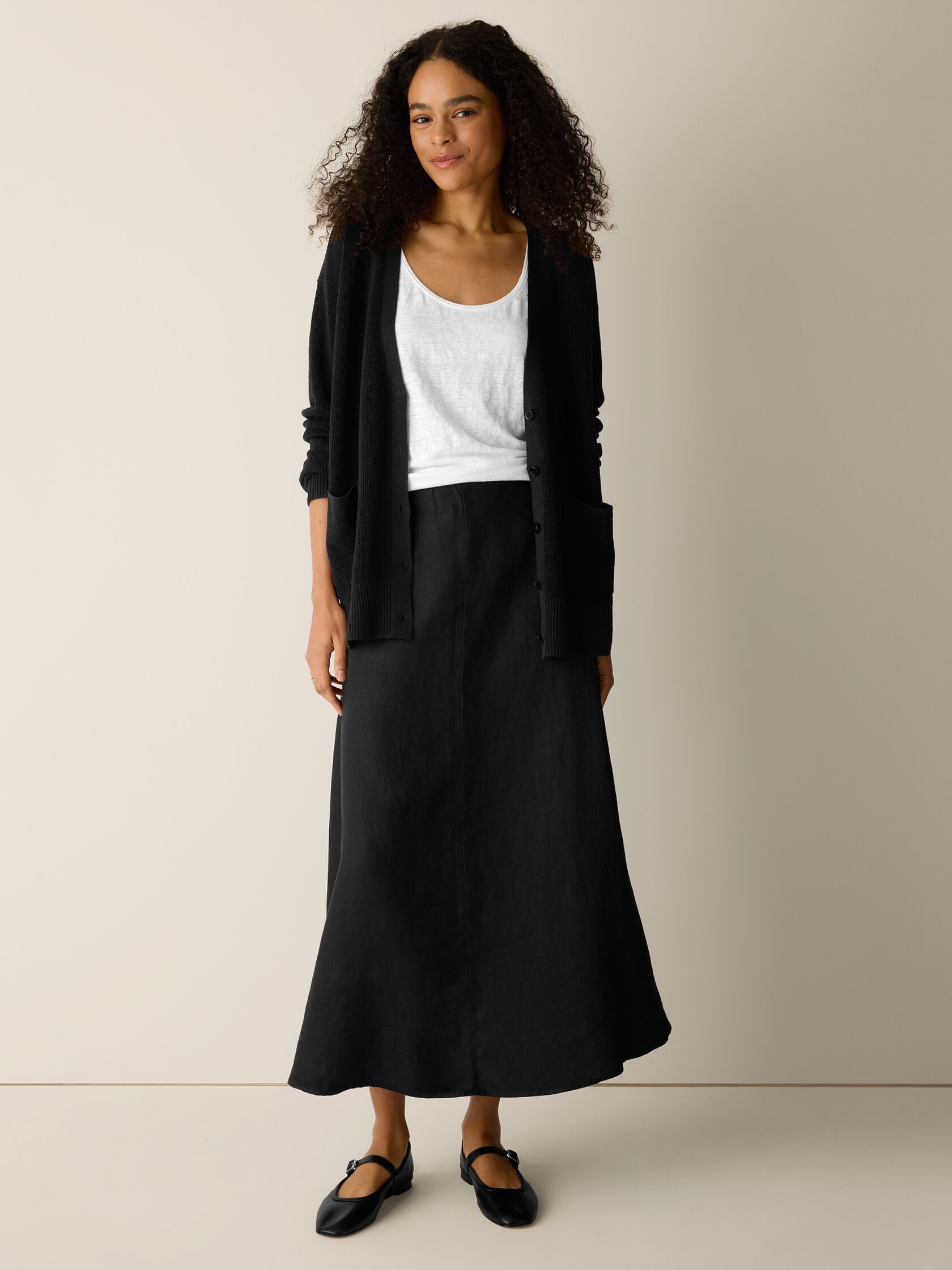 Organic Linen Half-Circle Skirt