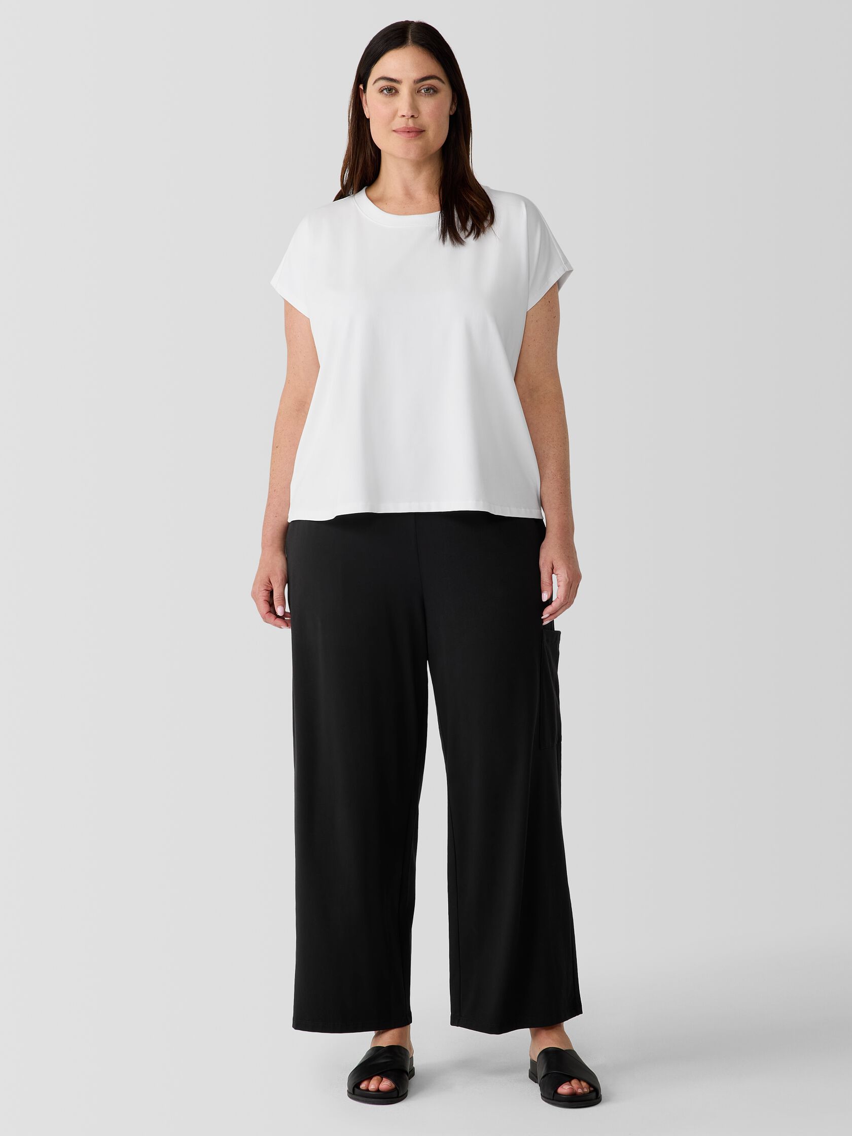 Pima Cotton Stretch Jersey Square Top