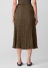 Crushed Silk Flared Skirt