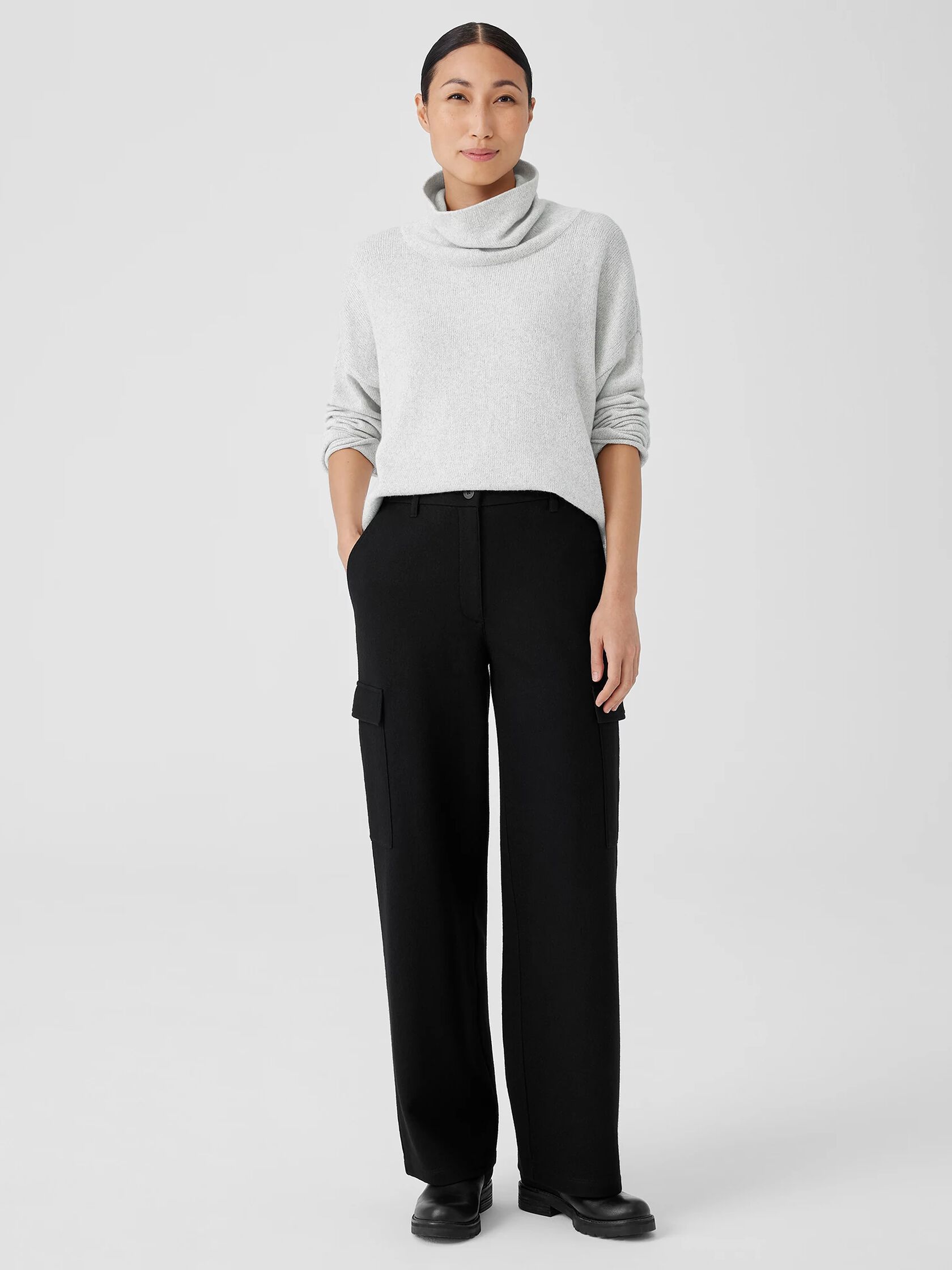 Boiled Wool Jersey Cargo Pant