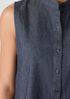 Airy Organic Cotton Twill Sleeveless Shirt