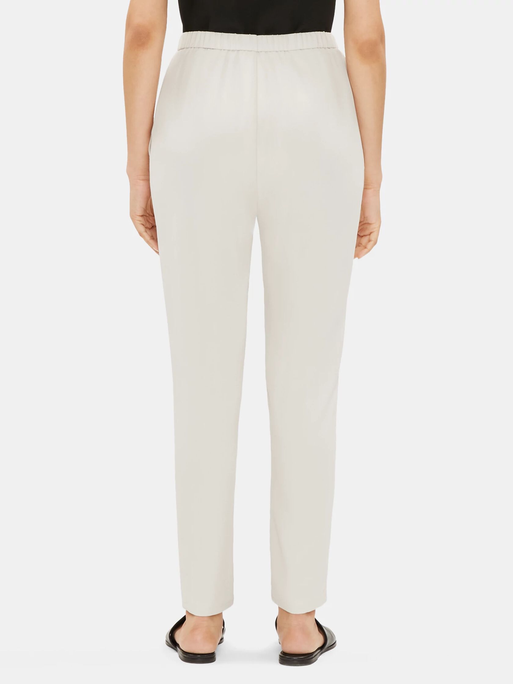 System Silk Georgette Crepe Slouchy Ankle Pant