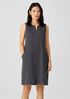 Organic Cotton Ponte Zip-Up Dress