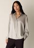 Stretch Silk Charmeuse Classic Collar Shirt