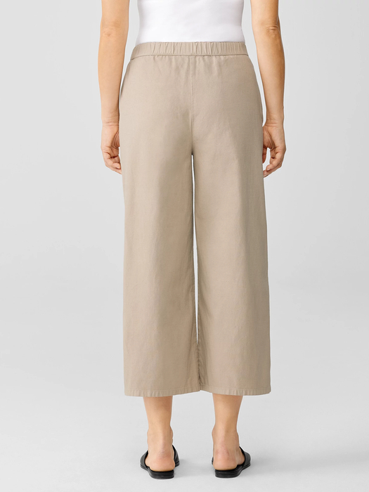 Cotton Hemp Stretch Wide-Leg Pant