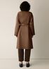 Lustrous Wool Drape Neck Coat