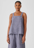 Washed Organic Linen Delave Tank