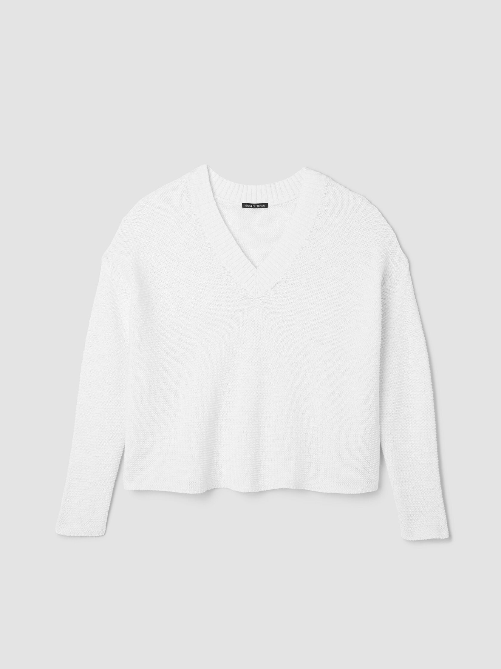 Organic Linen Cotton Slub V-Neck Top