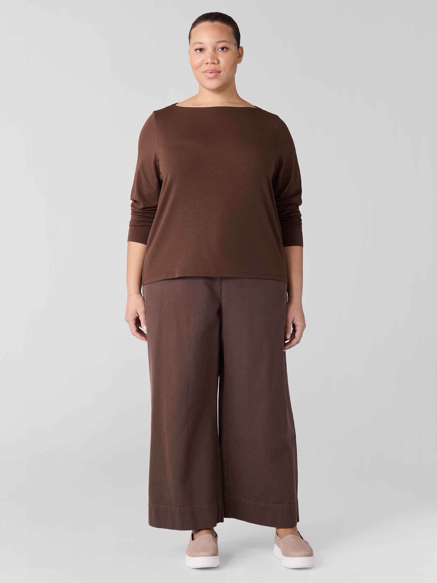 Garment-Dyed Utility Cotton Wide-Leg Pant