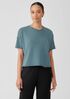 Lightweight Organic Cotton Terry Crew Neck Top