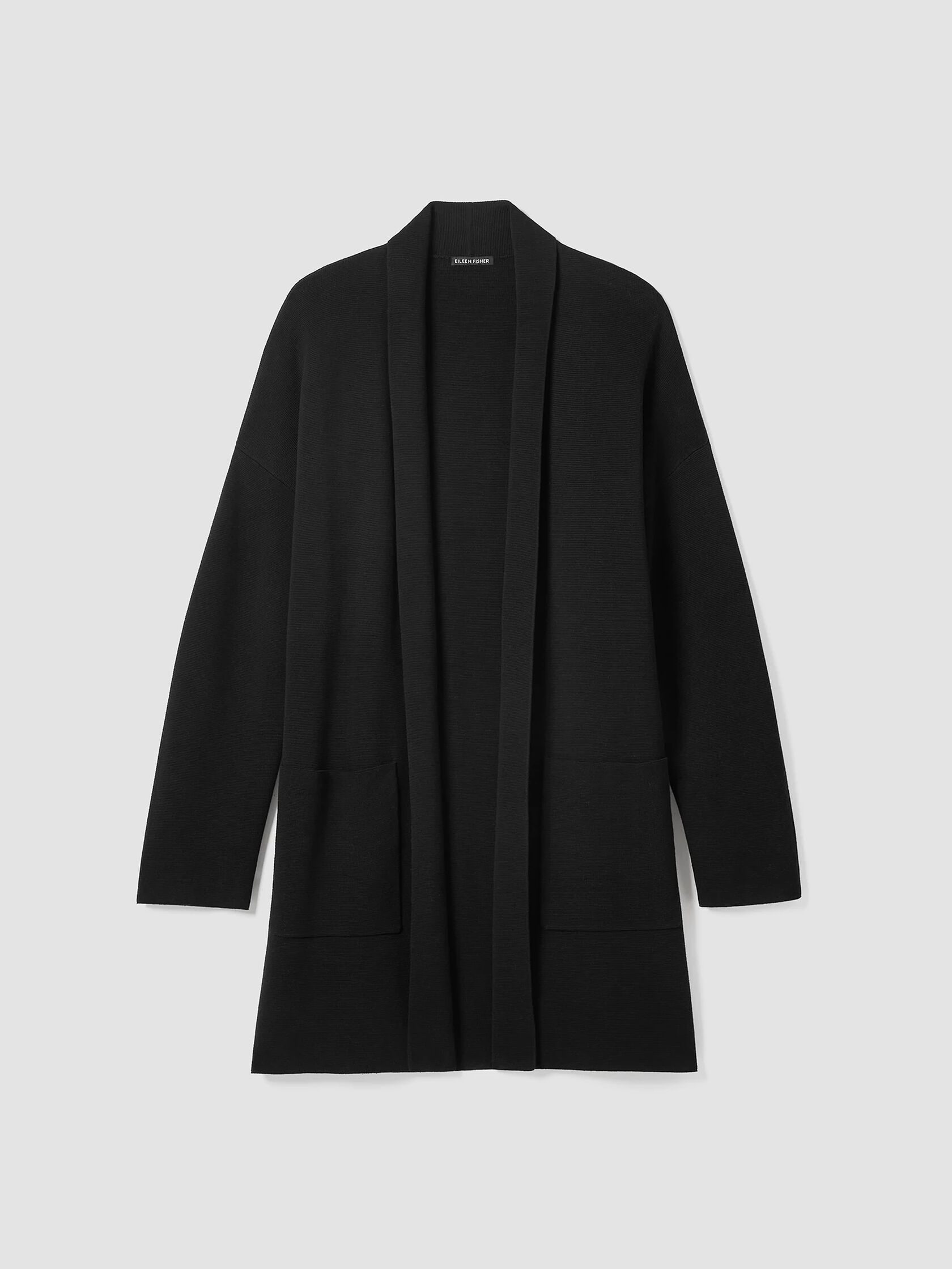 Silk and Cotton Interlock Long Cardigan
