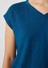 Organic Linen Jersey V-Neck Tee