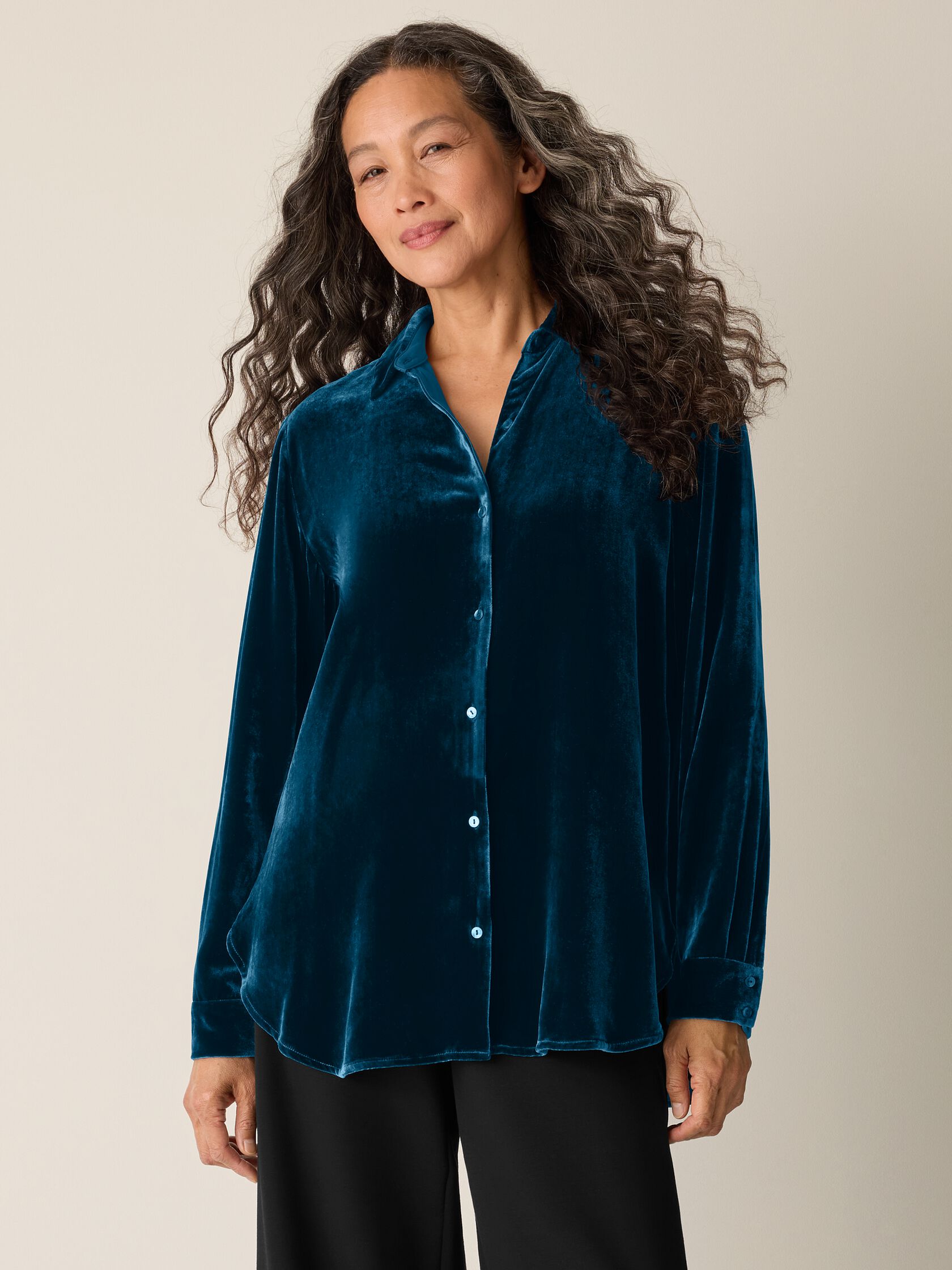 Velvet Classic Collar Shirt