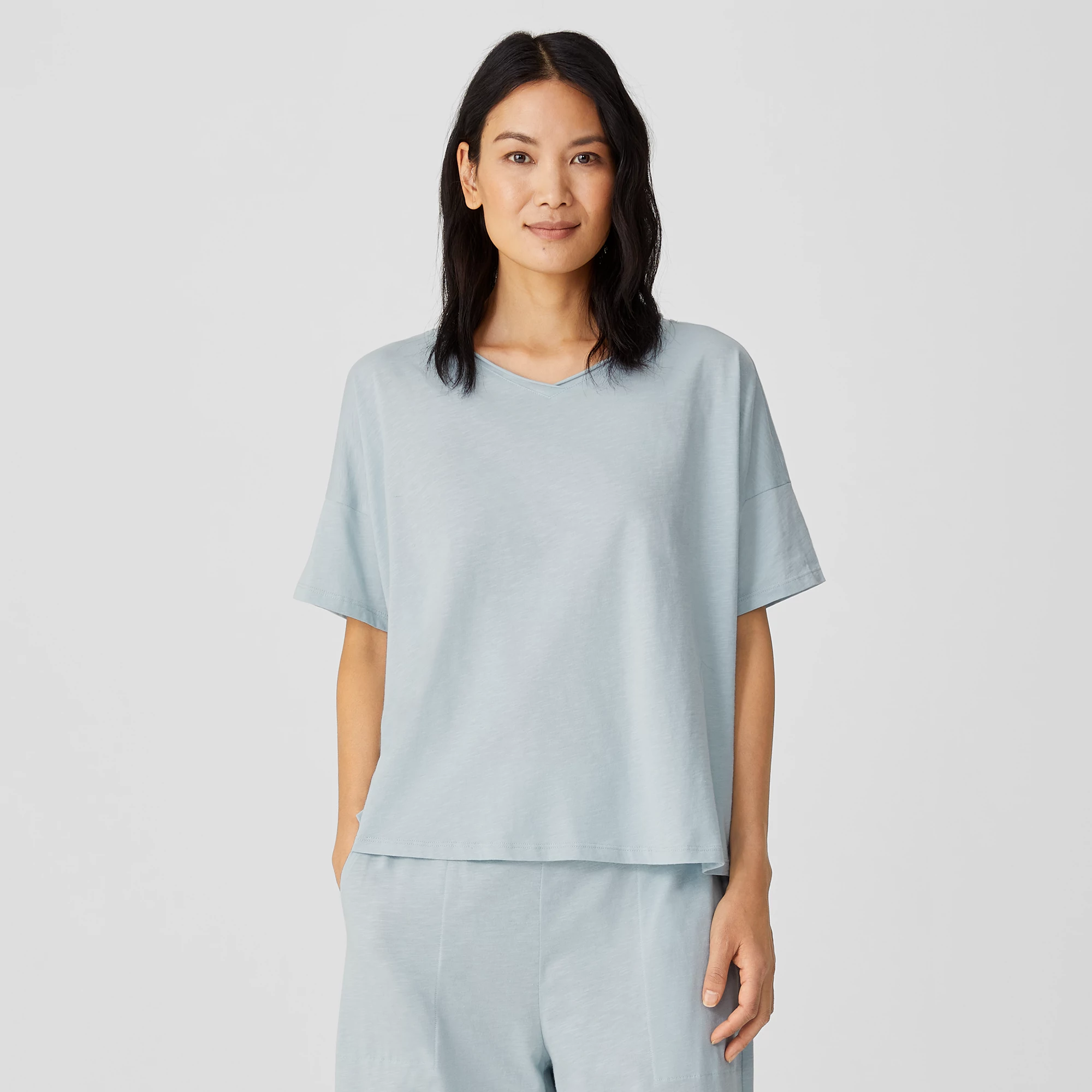 Eileen fisher slubby organic cotton jersey clearance