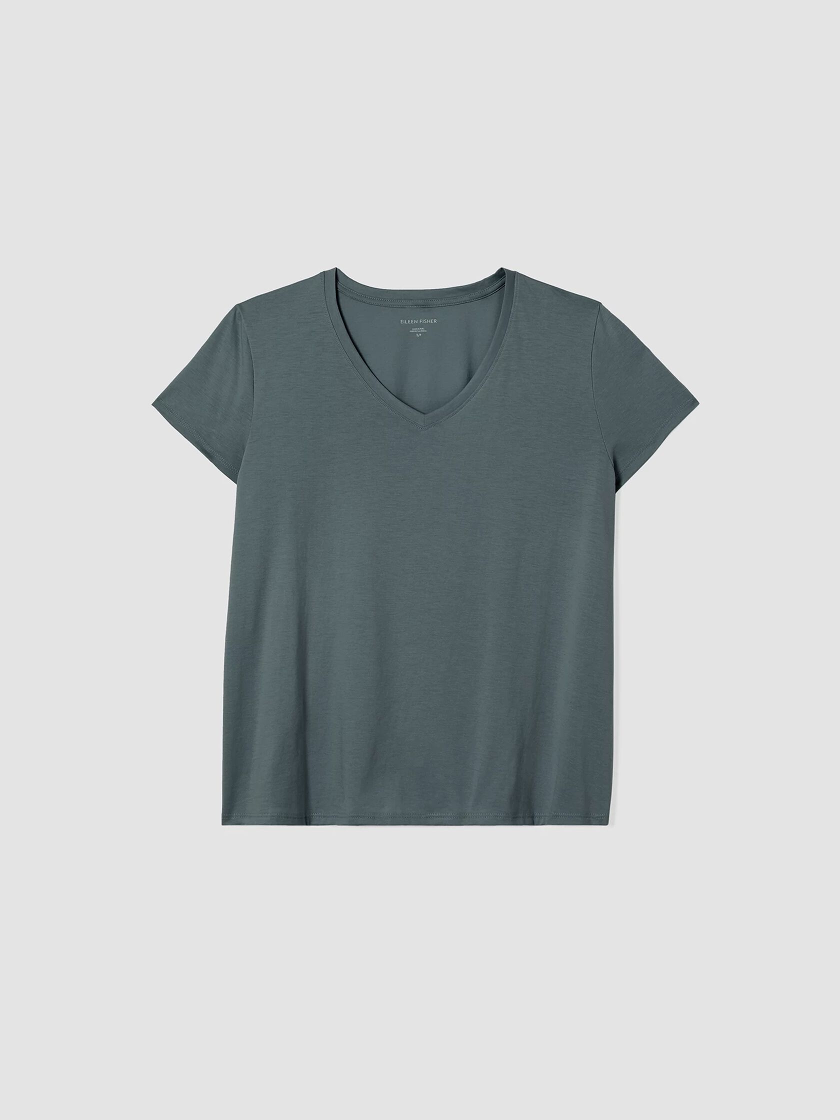 Organic Pima Cotton Jersey V-Neck Tee