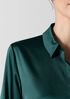 Stretch Silk Charmeuse Classic Collar Shirt