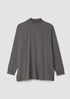 Cozy Brushed Terry Mock Neck Long Top