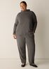 Cozy Brushed Terry Hug Funnel Neck Top