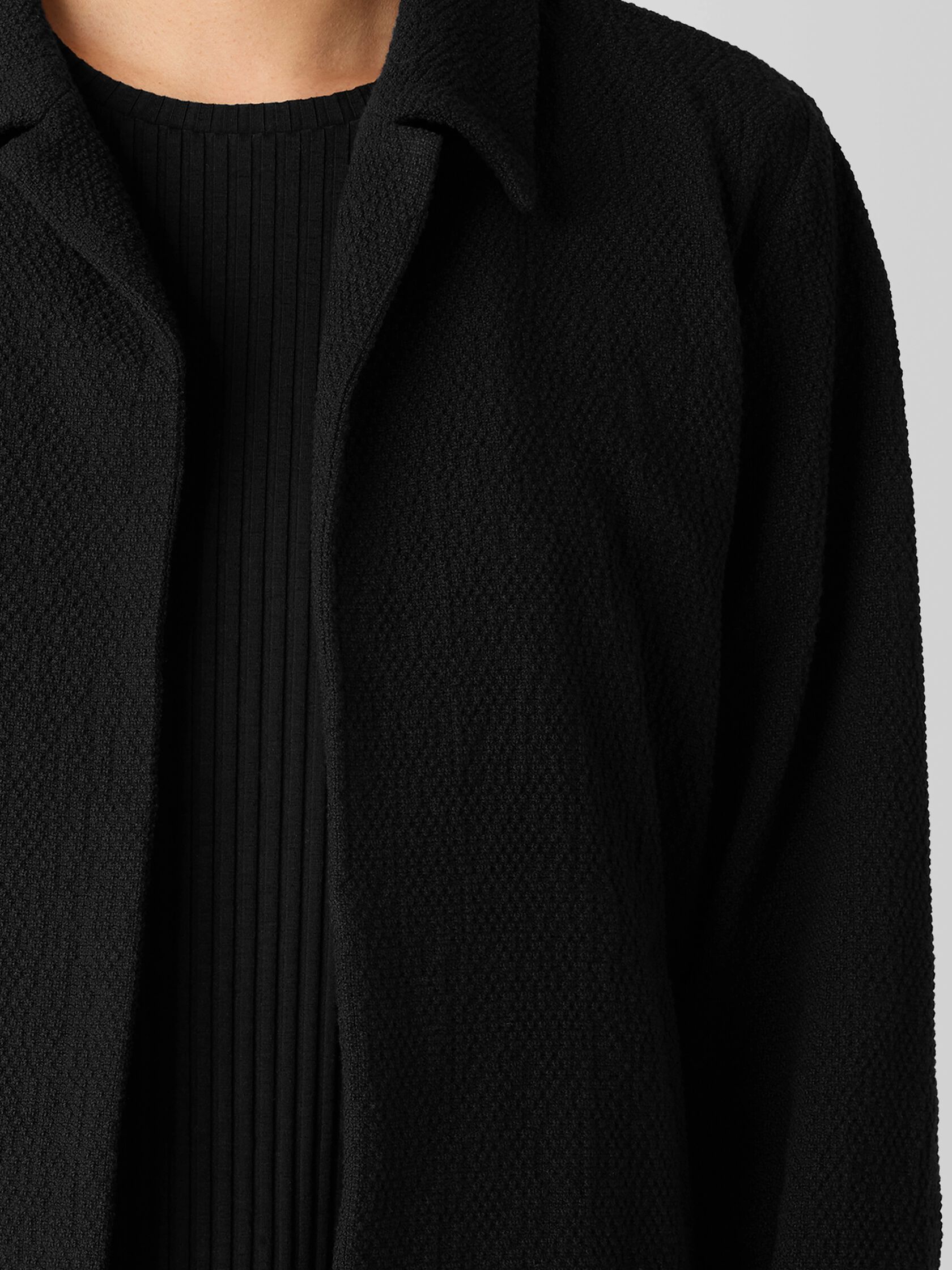 Organic Cotton Tweed Classic Collar Jacket