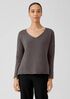 Peruvian Organic Cotton Crimp V-Neck Top