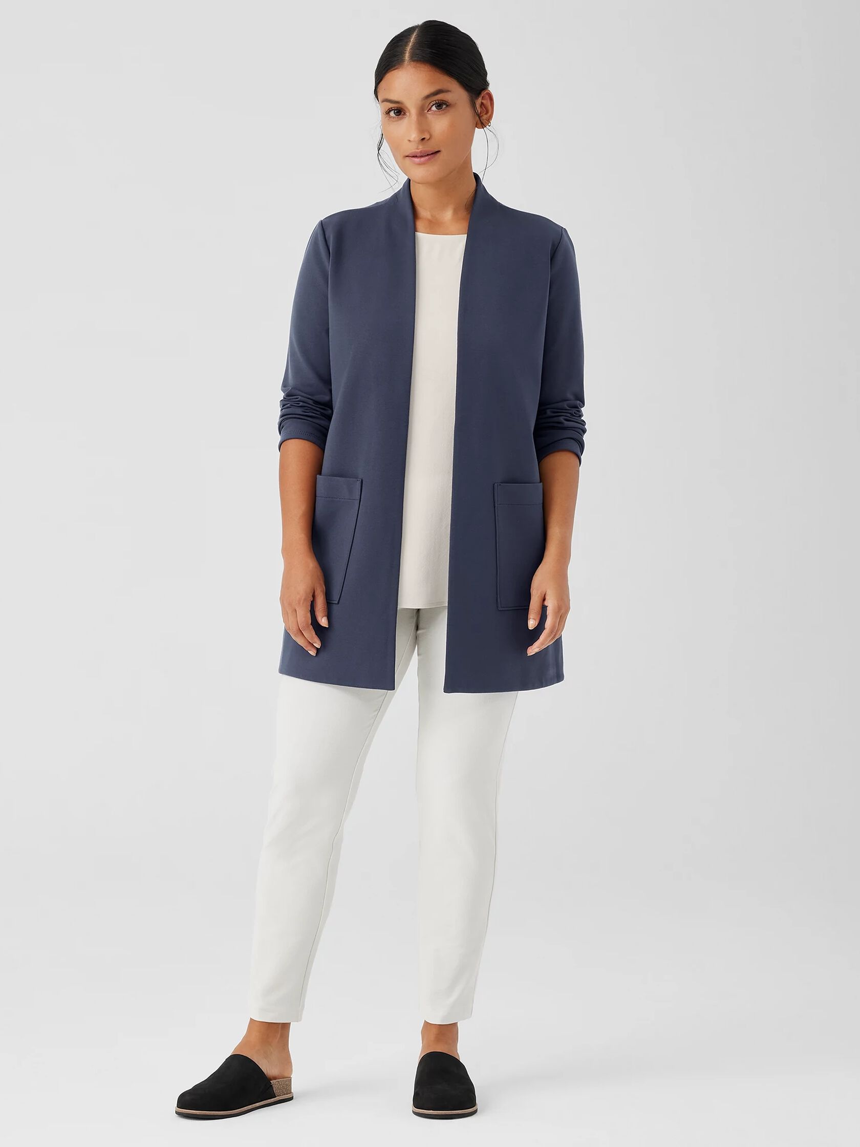 Washable Flex Ponte High Collar Jacket