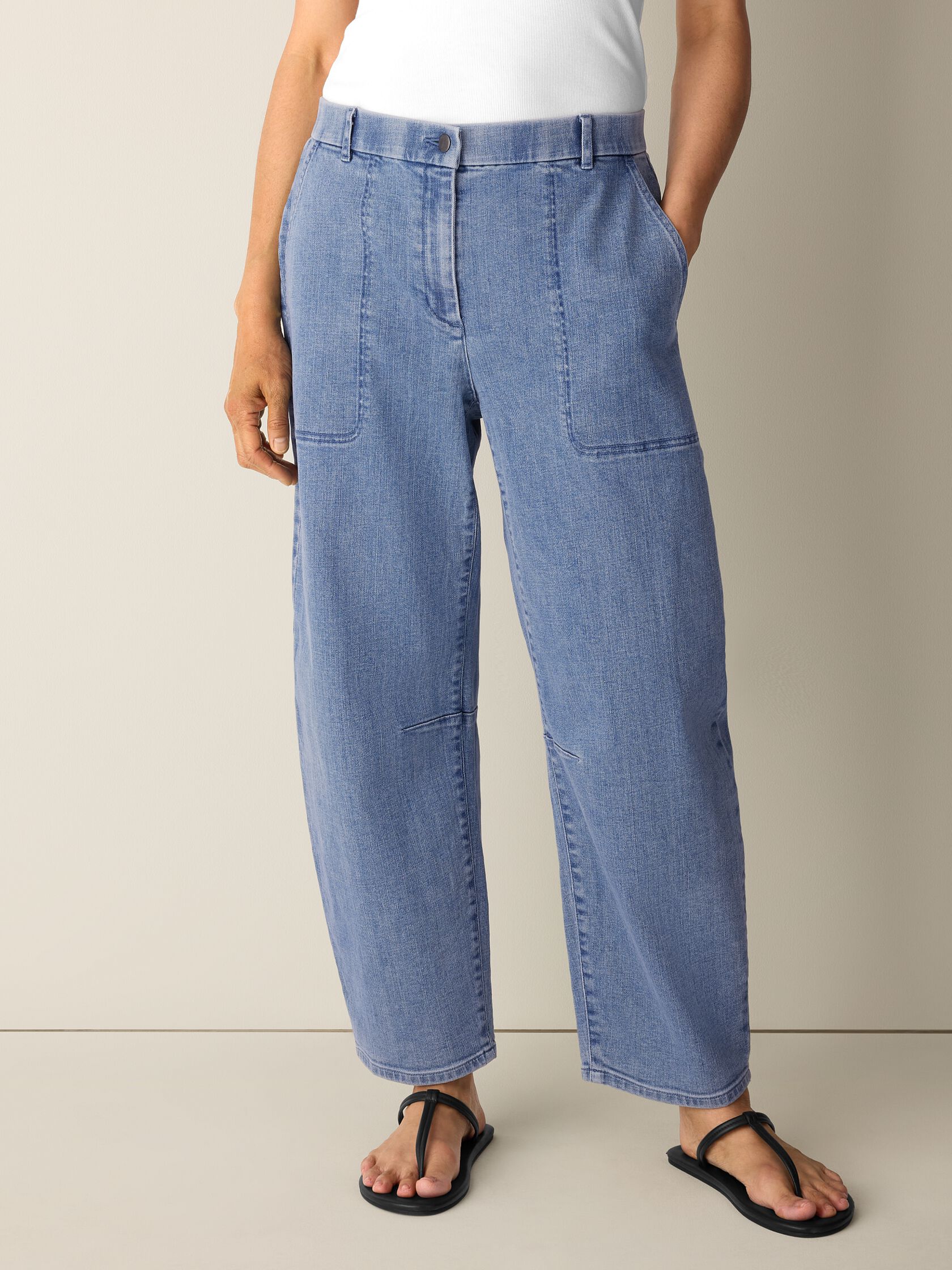 Cotton Stretch Denim Arch Pant